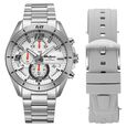 Octane Velocity Sporty Black Dial Round Stainless Steel Watch For Men