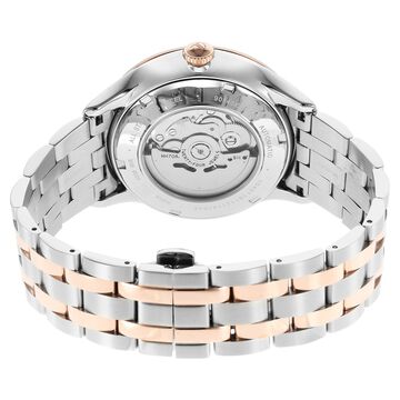 Titan Metal Mechanicals Silver Dial Dual Tone Stainless Steel Strap Watch for Men