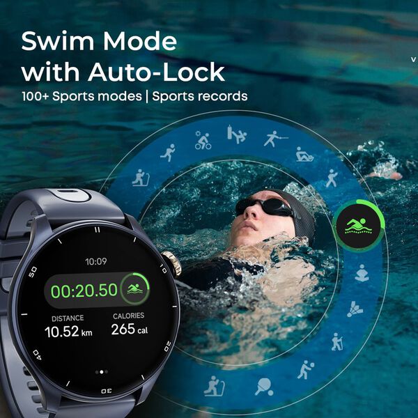 Titan Celestor Advanced GPS & Barometer 3.6 CM AMOLED Display with AOD, Piezoelectric Functional Crown Black Eclipse. - image number 6