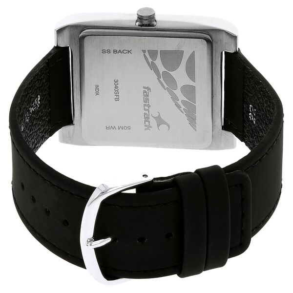 Fastrack Quartz Analog Black Dial Leather Strap Watch for Guys - image number 3