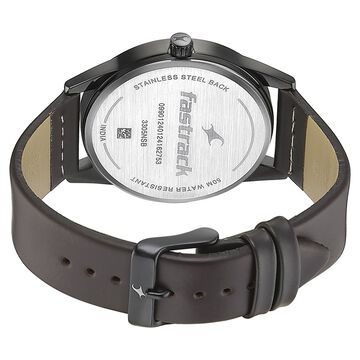 Fastrack Stunners Quartz Analog Green Dial Leather Strap Watch for Guys