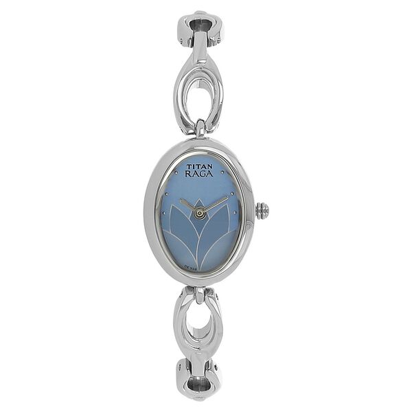 Titan Raga Blue Dial Women Watch With Metal Strap - image number 0