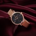 Sonata Poze Quartz Analog Pink Round Dial Silver Mesh Strap Watch For Women