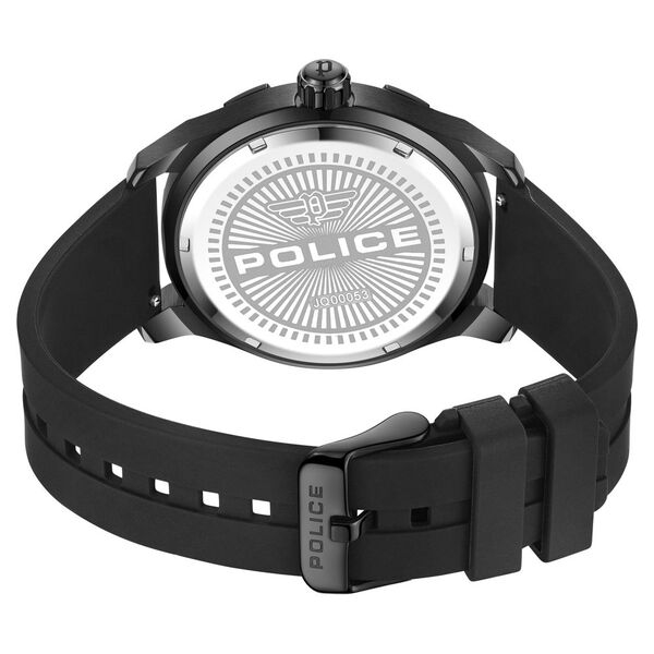 Police Multifunction Black Dial Black Silicone Strap Watch For Men - image number 4