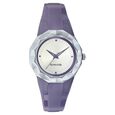 SF Quartz Analog Silver Dial Plastic Strap Watch for Women