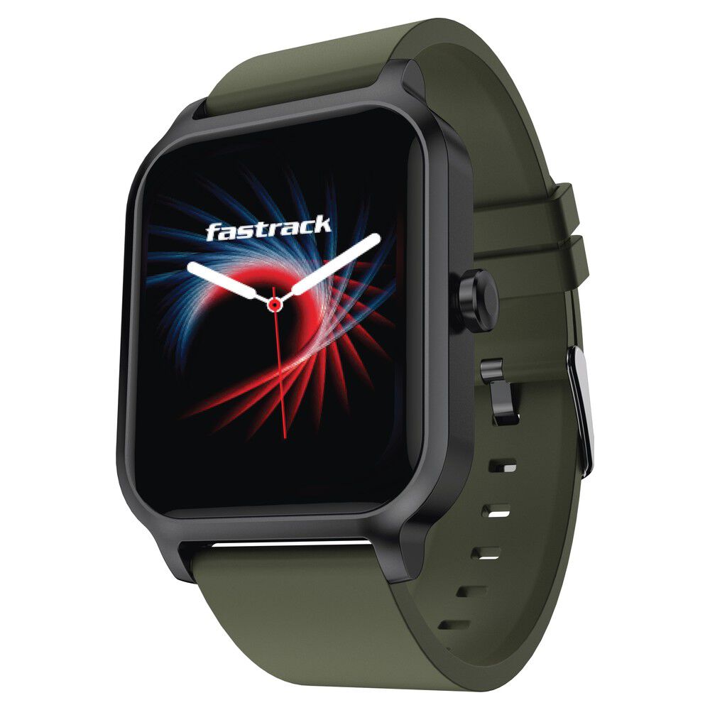 Fastrack Reflex Charge Olive Sleek UltraVU Display Sleep Tracking Smartwatch