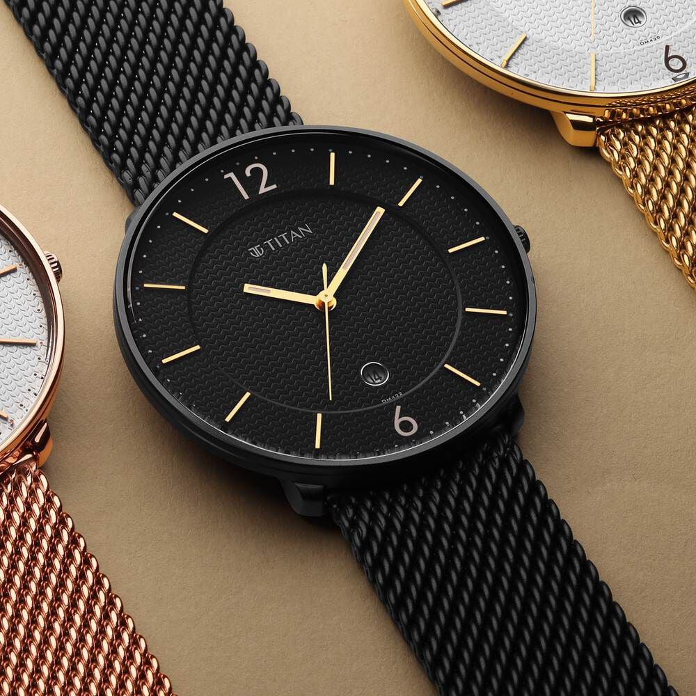Analog black watch store