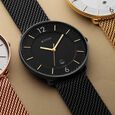 Titan Black and Gold Silver Dial Analog Stainless Steel Strap watch for Men