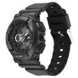 SF Unisex Classic Black Watch with Silver Accents - Timeless Elegance for Every Occasion - image number 2