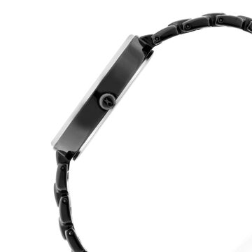 Fastrack Ruffles Quartz Analog with Date Black Dial Stainless Steel Strap Watch for Girls