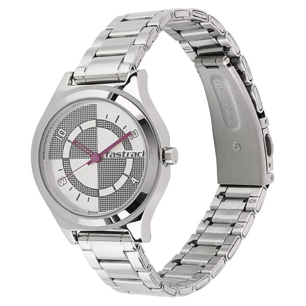 Fastrack Checkmate Quartz Analog Bicolour Dial Stainless Steel Strap Watch for Girls - image number 1