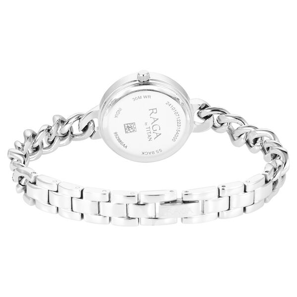 Titan Raga Showstopper Quartz Analog Silver Dial Metal Strap Watch for Women - image number 4
