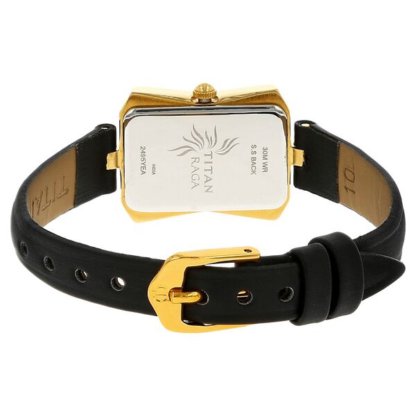 Titan Raga Black Dial Analog Leather Strap Watch for Women - image number 3