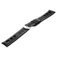 22 mm Black Genuine Leather Straps for Men - image number 3