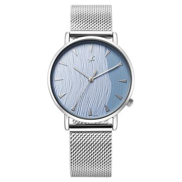 Fastrack Stunners X Quartz Analog Blue Dial Stainless Steel Strap Watch For Girls