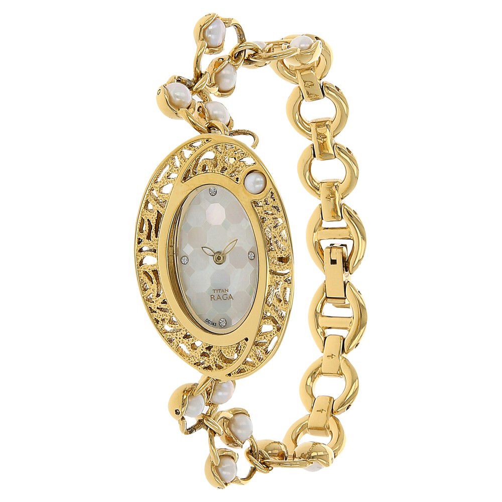 Titan raga mother of pearl watch sale