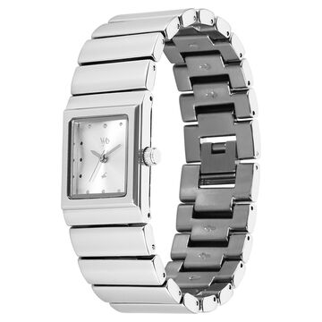 Vyb Successor By Fastrack Quartz Analog Silver Dial Silver Metal Strap Watch For Girls