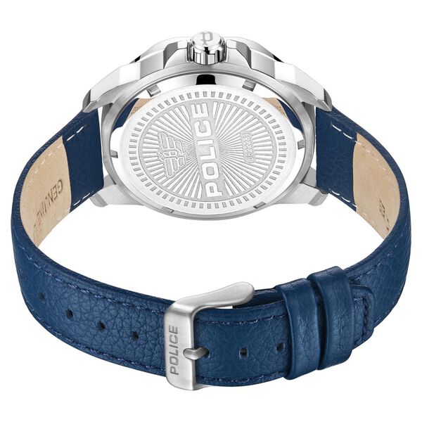 Police Quartz Analog with Date Blue Dial Leather Strap Watch for Men - image number 4