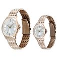 Titan Bandhan Quartz Analog with Date Silver Dial Rose Gold Stainless Steel Strap Watch For Couple - image number 2