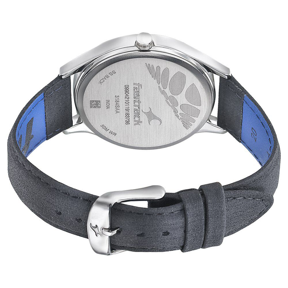 Buy Online Fastrack Space Rover Quartz Analog Blue Dial Leather