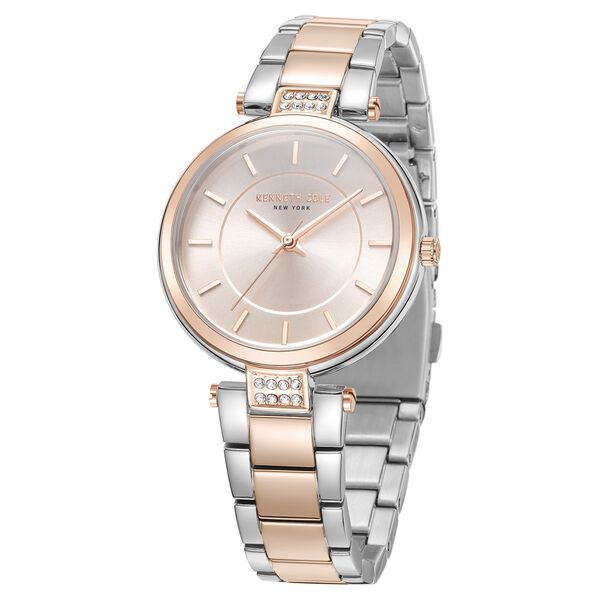 Kenneth Cole Quartz Analog Rose Gold Dial Two Toned Stainless Steel Strap Watch for Women - image number 1