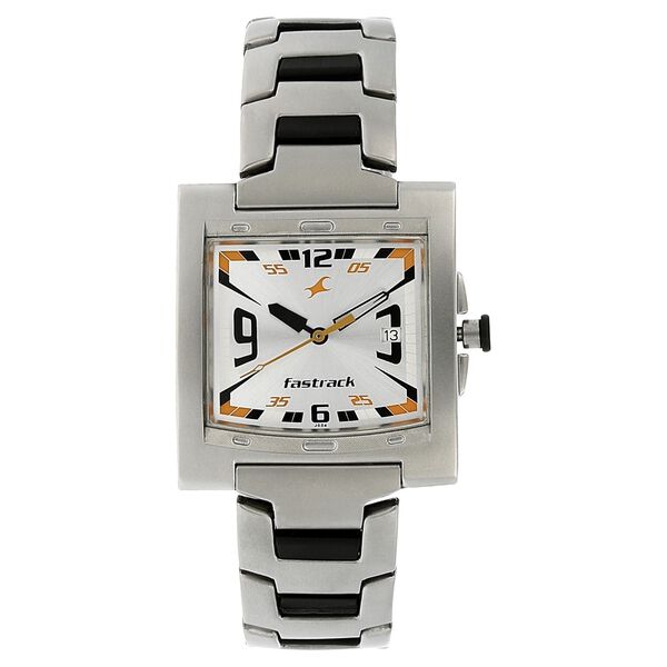Buy Online Fastrack Quartz Analog Silver Dial Stainless Steel Strap ...