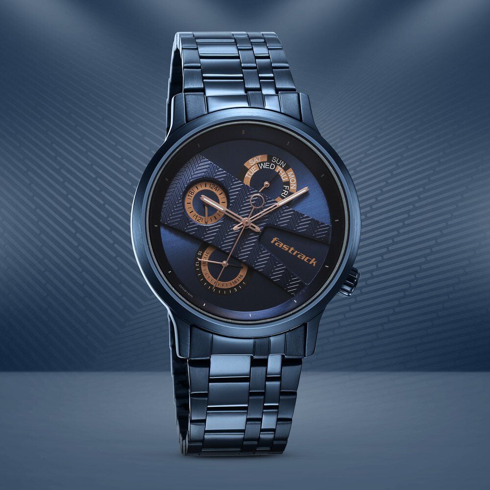 Blue dial fastrack watch deals