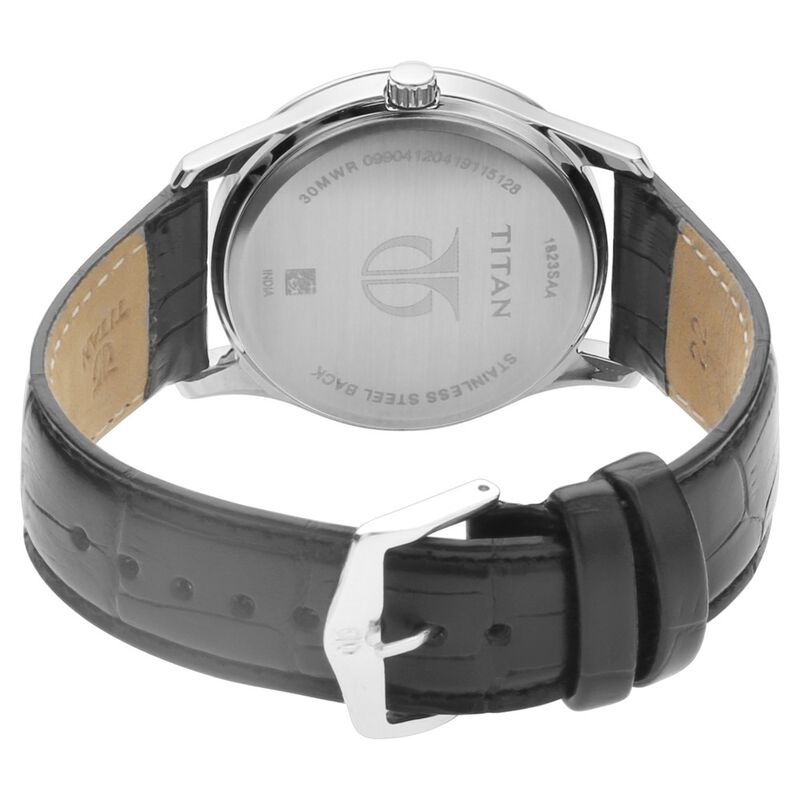 Titan Blue Dial Analog with Date Leather Strap watch for Men - image number 4