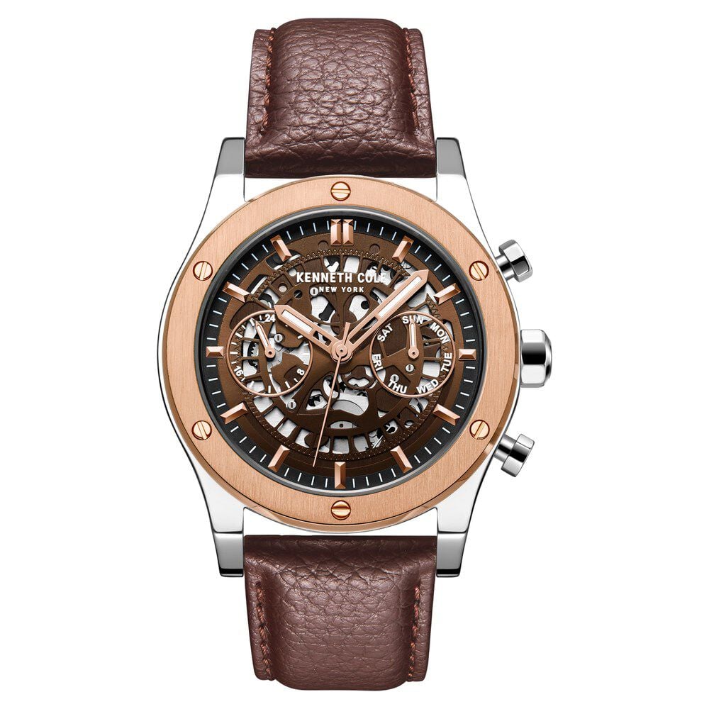 Buy Online Kenneth Cole Quartz Multifunction Green Dial Leather