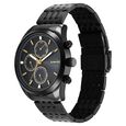Sonata Magna Quartz Multifunction Black Dial Black Stainless Steel Strap Watch For Men - image number 2