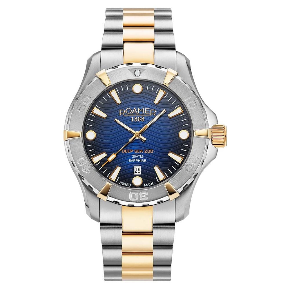 Roamer Deep Sea 200 Quartz Analog with Date Blue Dial Two Toned Stainless Steel Strap Watch For Men-image-30