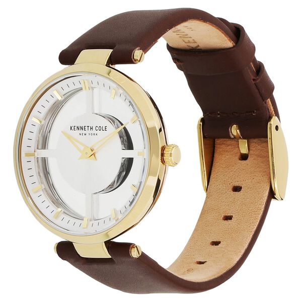 Kenneth Cole Quartz Analog Silver Dial Leather Strap Watch for Women - image number 1