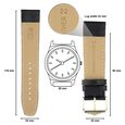 22 mm Black Genuine Leather Straps for Men - image number 1