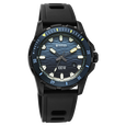 Titan Zero Hour Diver's 100m Analog with Blue Dial Black FKM Strap Watch for Men - image number 1