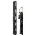 22 mm Black Genuine Leather Straps for Men - image number 2