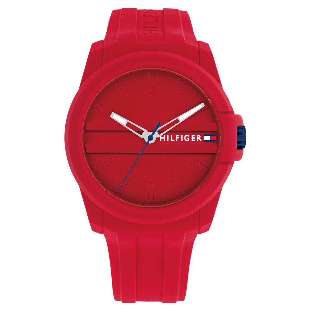 Tommy hilfiger red strap watch sale