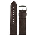 24 mm Brown Genuine Leather Strap for Men - image number 0