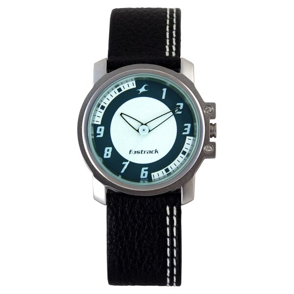 Fastrack Quartz Analog White Dial Leather Strap Watch for Guys - image number 0