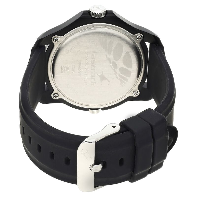 Fastrack Quartz Analog Black Dial Silicone Strap Watch for Guys - image number 4