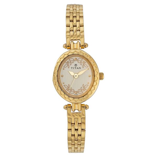 Titan Quartz Analog Champagne Dial Watch for Women - image number 0