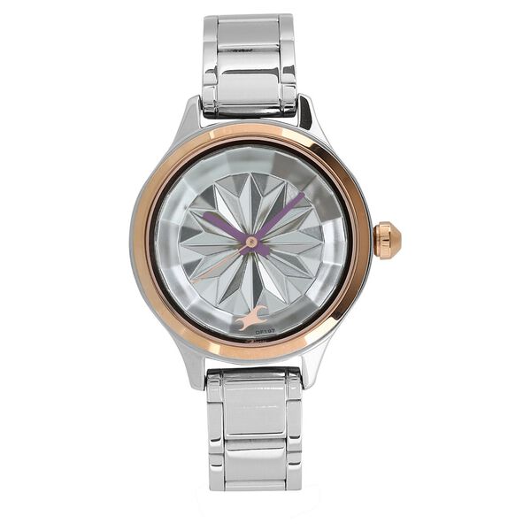 Fastrack Quartz Analog White Dial Metal Strap Watch for Girls - image number 0