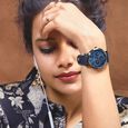 Sonata Multifunctions Pink Dial Women Watch With Metal Strap