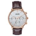 Sonata Festive Quartz Multifunction Silver Dial Brown Leather Strap Watch For Men - image number 0