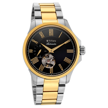 Titan Signature Atrium Offset Seconds Open Heart Automatic