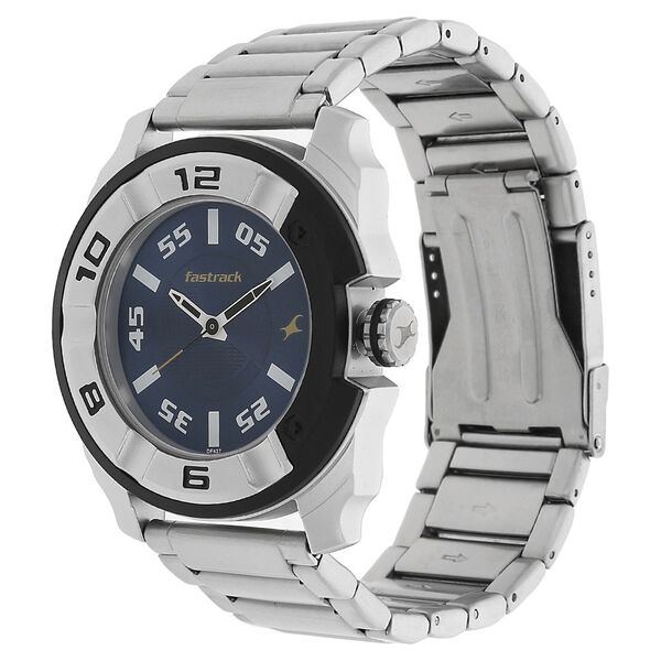 Fastrack Motorheads Quartz Analog Blue Dial Stainless Steel Strap Watch for Guys - image number 1