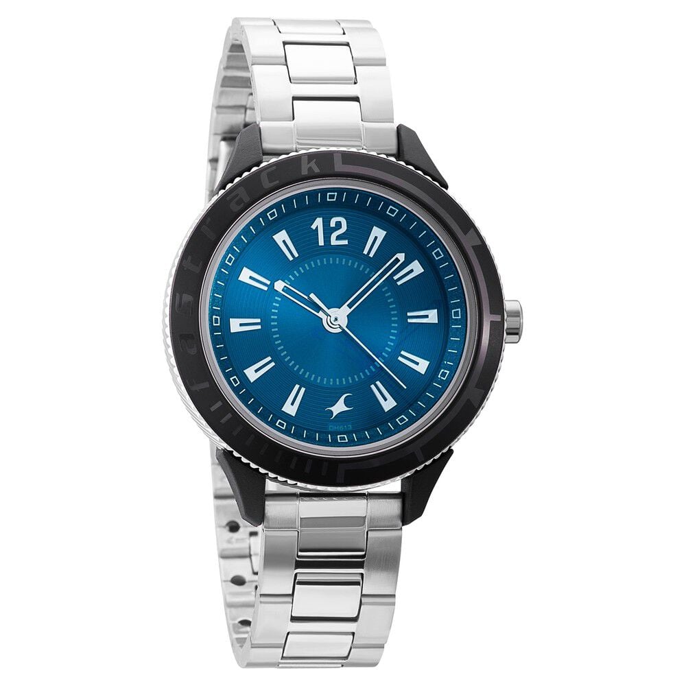 Fastrack Modular Quartz Analog Blue Dial Stainless Steel Strap Watch for Girls-image-38