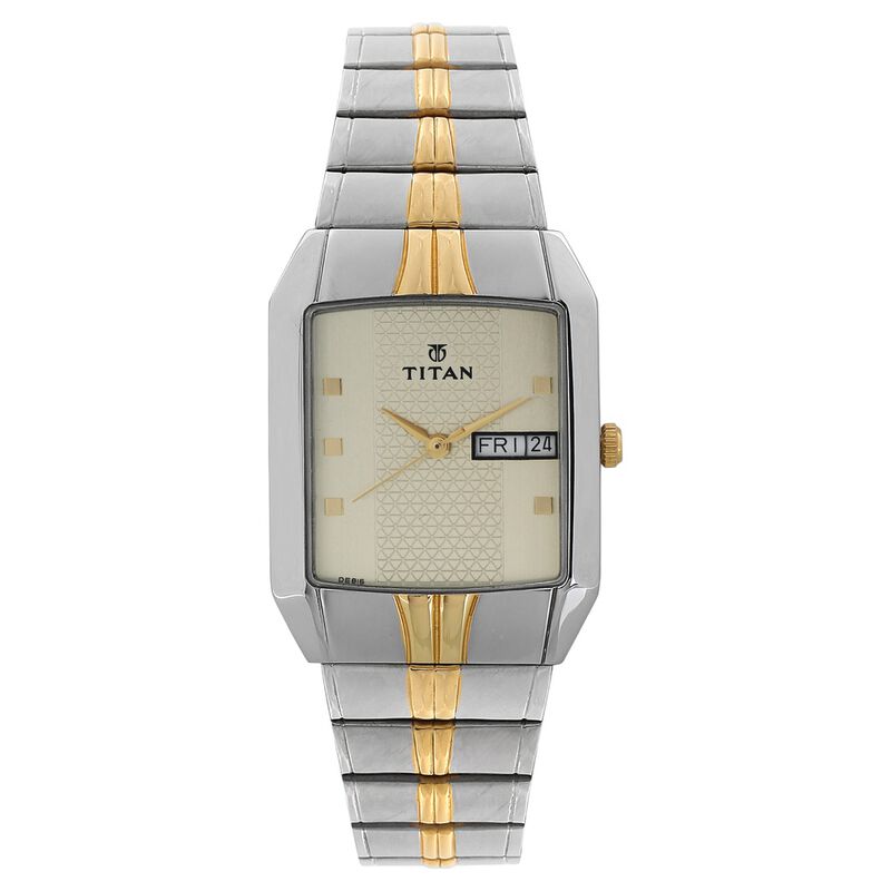 Buy Online Titan Quartz Analog with Day and Date White Dial