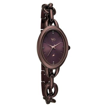 Vyb Manifester By Fastrack Quartz Analog Brown Dial Brown Metal Strap Watch For Girls
