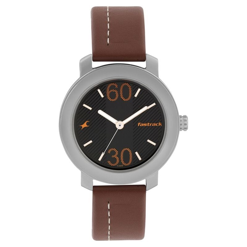 Fastrack Quartz Analog Grey Dial Leather Strap Watch for Guys - image number 1