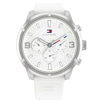 Tommy Hilfiger Silver Dial Quartz Analog with Date Watch for Men